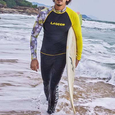Men's Swim Trunks Rash guard Swimsuit Lightweight Long Sleeve Swimwear Swimsuit 2 Piece Swimming Surfing Beach Water Sports Printed Summer Spring Autumn