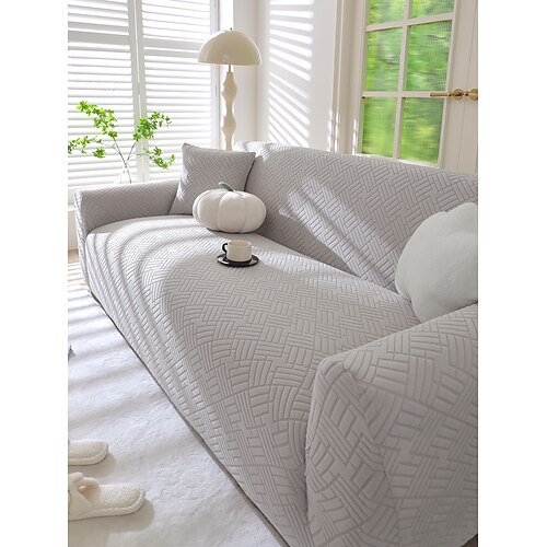 Samtsofabezug weicher und luxuriöser Samtstoff perfekt als Wohnzimmerdekor stilvoller und bequemer Schonbezug einfach anzubringen und zu reinigen langlebig und maschinenwaschbar verleiht jedem Sofa Image