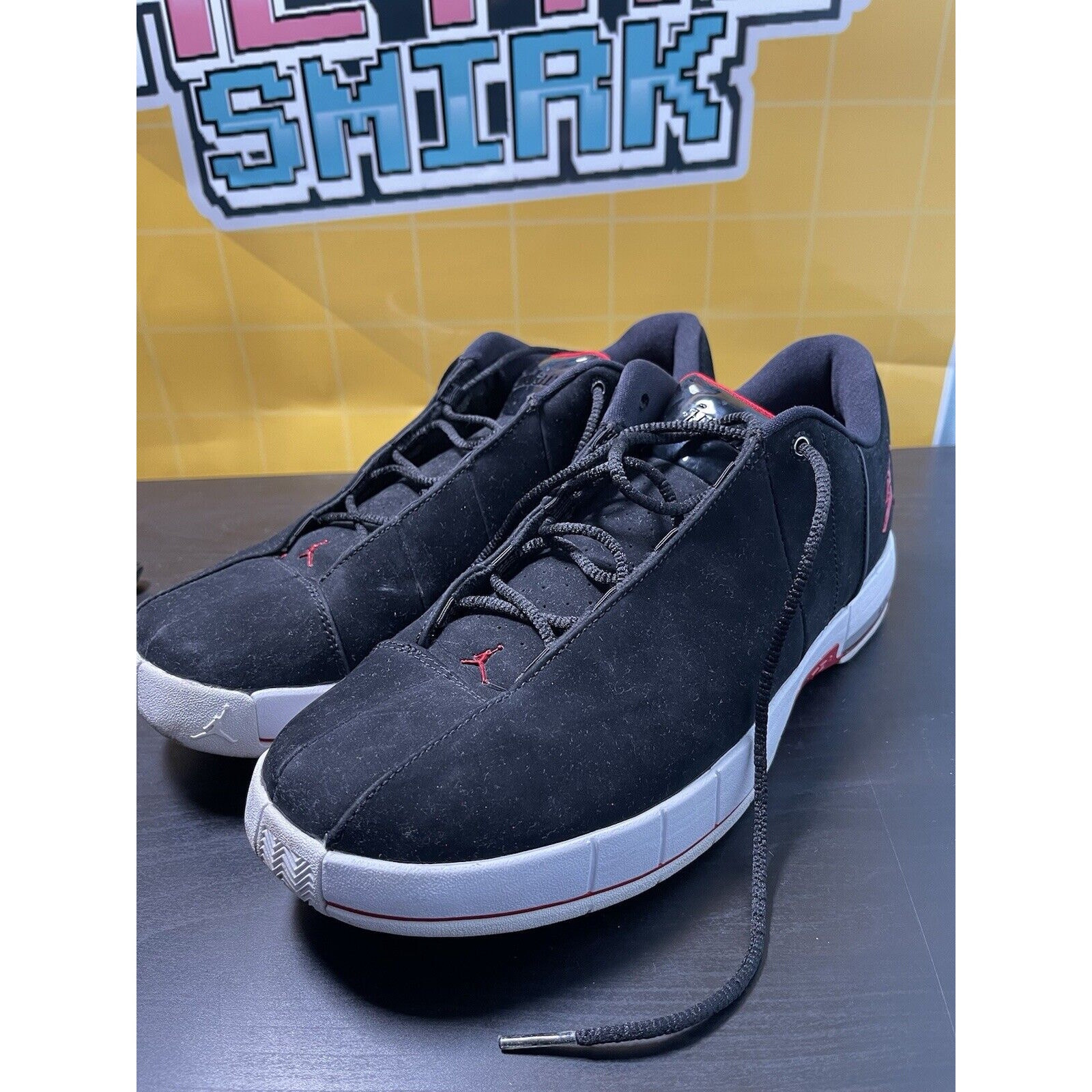 Nike Shoes | Air Jordan Nike Te 2 Low Basketball Black Red White Shoes Men Sz 11 A01696-001 | Color: Black | Size: 11