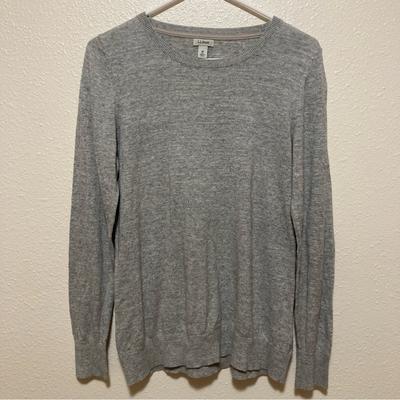 J. Crew Sweaters | Ll Bean Sweater Mens Gray Sz M Pullover Cotton | Color: Gray | Size: M