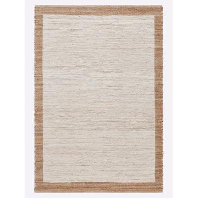 Teppich HEINE HOME Gr. 2, bunt (sanftes weiß, natur), B:160cm H:6mm L:230cm, Viskose, Baumwolle, Jute, Polyester, Kunstfaser, Teppiche Image