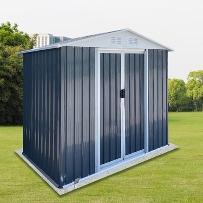 6FTx4FT Outdoor Storage Sheds Apex Roof Grey