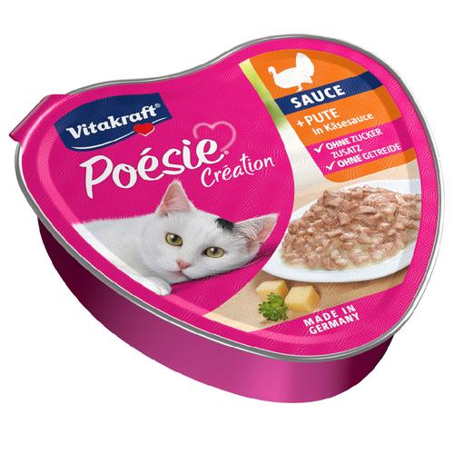 15x85g Vitakraft Poésie Création Pute in Käsesauce Katzenfutter nass