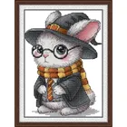 Joy Sunday Pre-printed Cross Stitch Kit Easy Pattern Aida Stamped Fabric Embroidery Set-Lufthansa