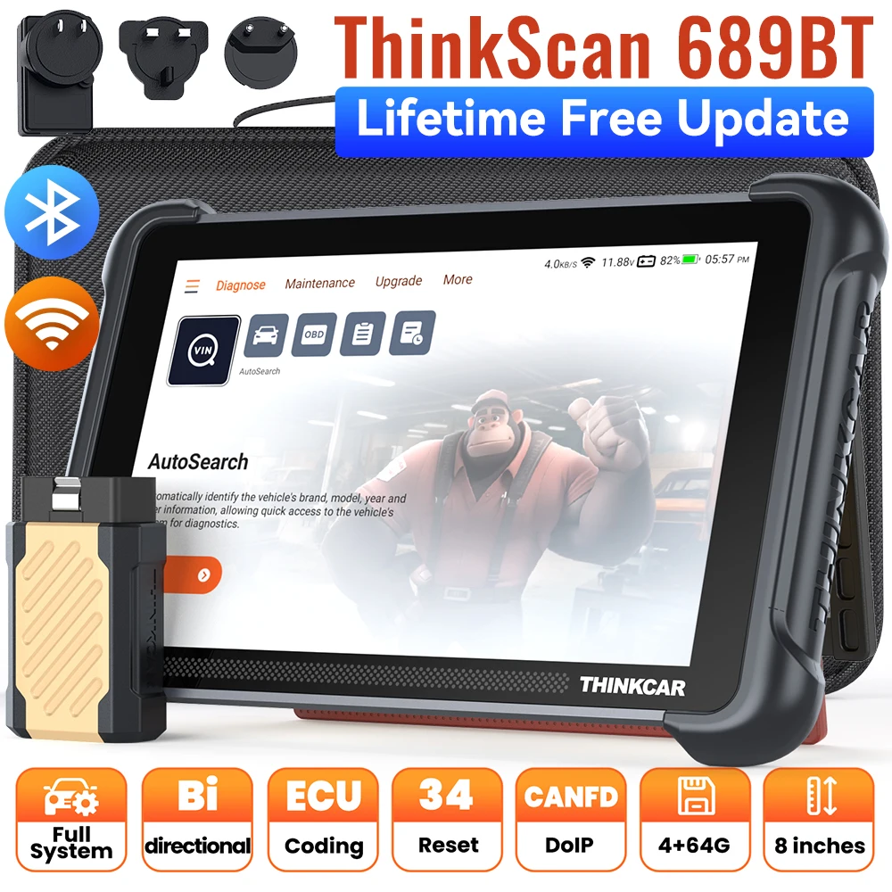 THINKCAR THINKSCAN 689BT Schlüsselprogrammierung TKEY 101, Kfz-Diagnosetool, bidirektionaler Obd2-Scanner, ECU-Codierung, CANFD DOIP Image