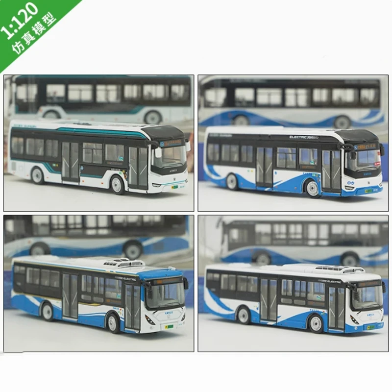 Diecast 1/120 Skala Shanghai SUNWIN Bus Weiß Legierung Bus Simulation Modell Fertige Sammlung Dekoration Geschenk Spielzeug Display Image