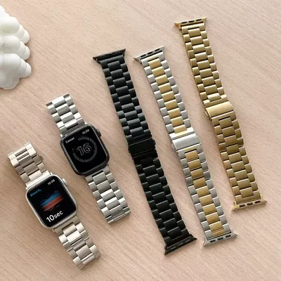 Edelstahlarmband für Apple Watch Ultra 2 Band 45 mm 44 mm 49 mm 42 mm-40 mm-41 mm-46 mm Metallarmband Serie 10 9 8 7 6 5 4 3 se Image