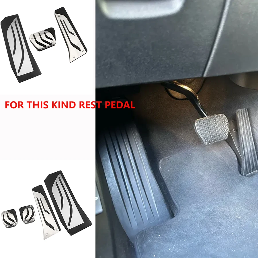 Für BMW 5er G30 G31 2017 Edelstahl Auto Gaspedal Bremspedale Abdeckung Ruhepedale für LHD Image