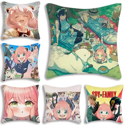 Hot Anime Spy × Family Anya Kissenbezüge, Cartoon-Sofa, dekorativ, Zuhause, doppelseitiger Druck, Image