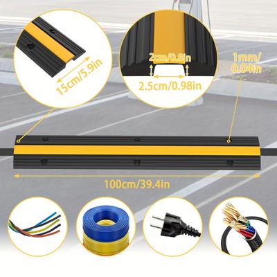 TEMU 4-pack Yrhome Cable Bridge Floor Duct, 10m Cable Cover For Floor Management, Protector Image