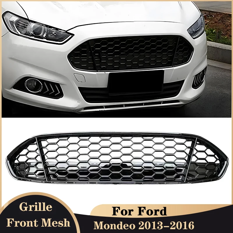 Frontstoßstange Mittlere Haube Kühlergrill Tuning für Ford Fusion / Mondeo 2013 2014 2015 2016 Racing Grills Mesh Autos Zubehör Image