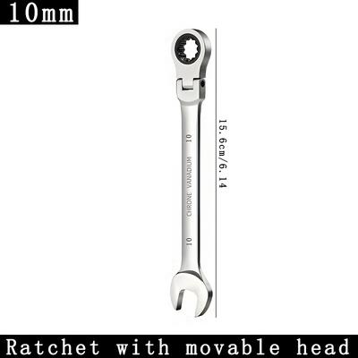 TEMU Versatile 72-tooth Ratchet Wrench - Dual-head, Adjustable For Repairs & Diy Projects, Chrome Vanadium Steel, Plum Opening, Live Head, Hand Tools Image