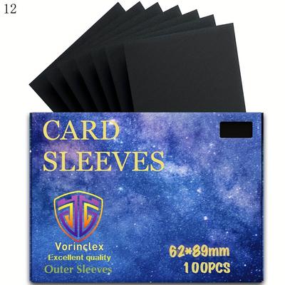 TEMU Vorinclex Card Sleeves Pack - Protective Outer Sleeves For Trading Cards, Pp Material, Ideal -gi-oh! & Photo Cards, Smooth , , Age 14+ - 62x89mm