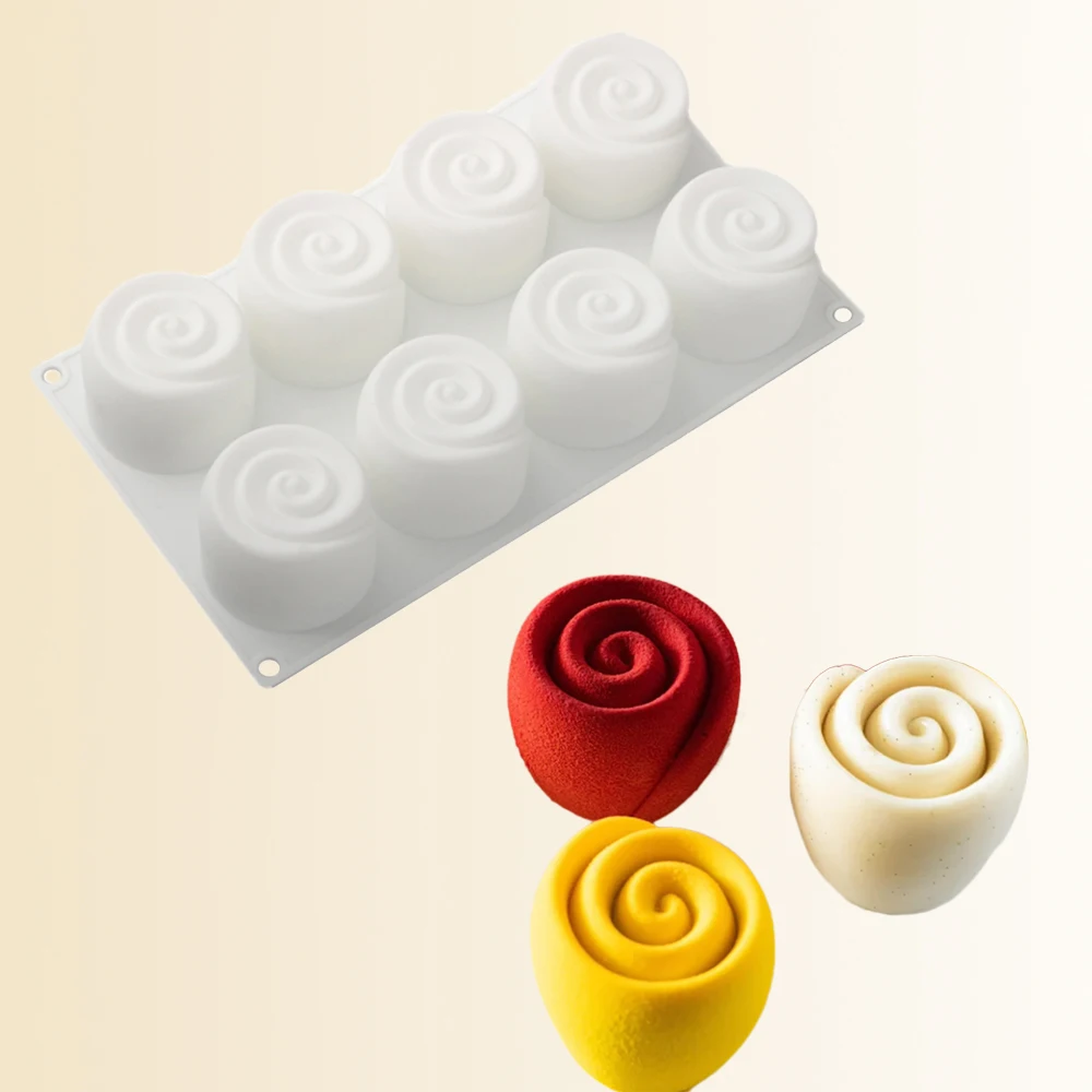 Valentinstag Küche Backformen Romantische Rose Design Silikon Kuchen Formen Französisch Mousse Kuchen Form Dessert Dekorieren Werkzeuge Image