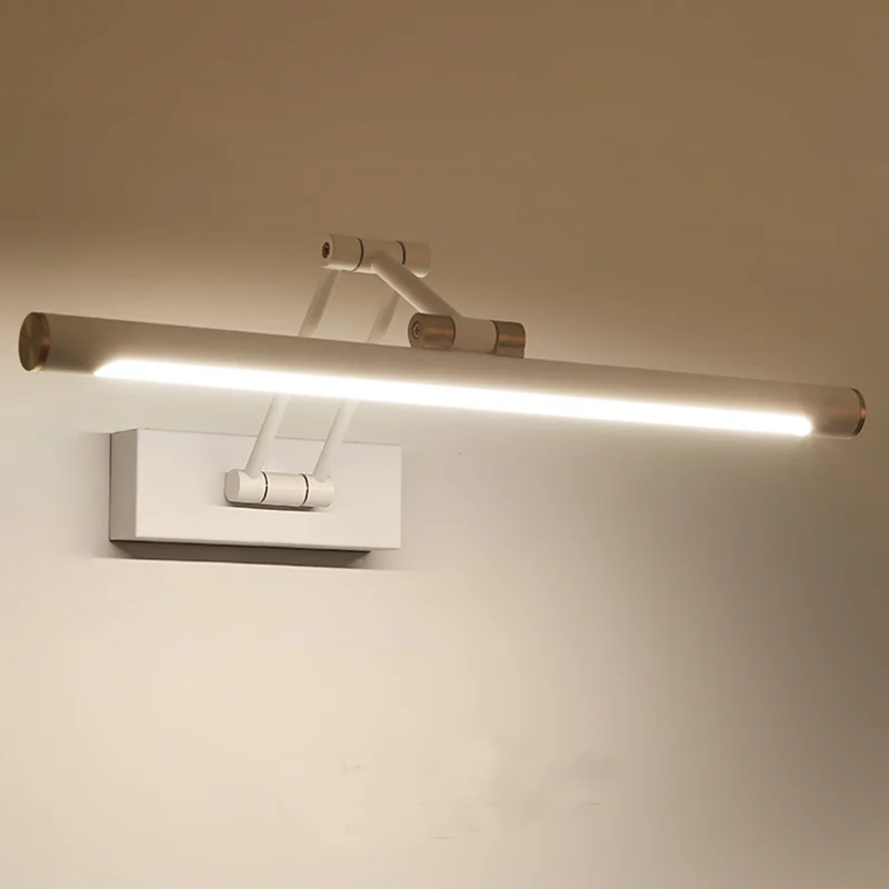 Moderne einfache Spiegel-Wandleuchte, Metallgehäuse und Acryl-Lampenschirm, faltbare Wandleuchte, LED-Hotel-Badezimmer, Kunstausstellung, Lüster