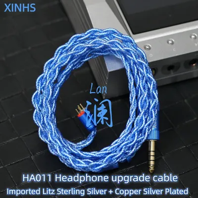 XINHS HA011 Lan HiFi Kopfhörer-Upgrade-Kabel 2,5 mm/3,5 mm/4,4 mm Audiokabel für F1 AKG Carat MK4 IEM Image