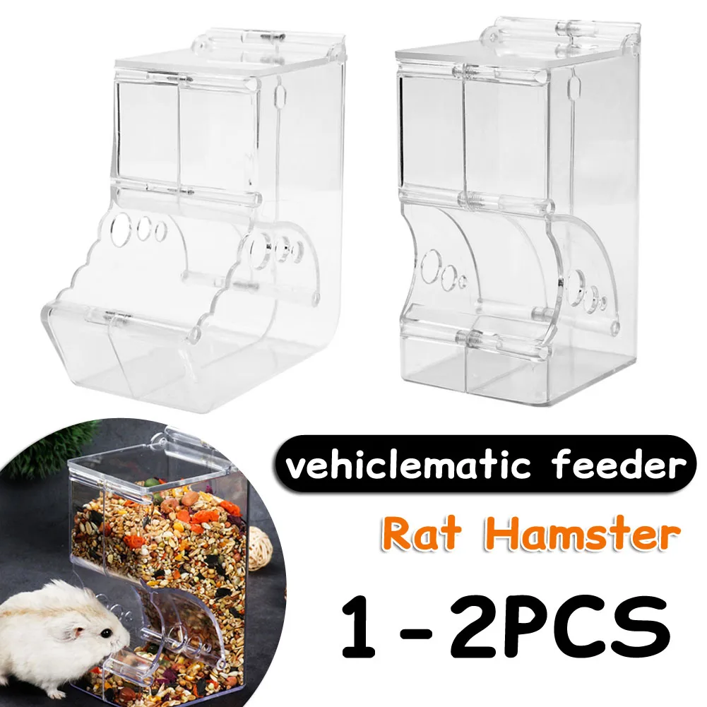Niedlichen Hamster Samll Tier automatische Tiernahrung Feeder Kunststoffe langlebig starke Einfachheit klar transparent sicher Futtern apf Image