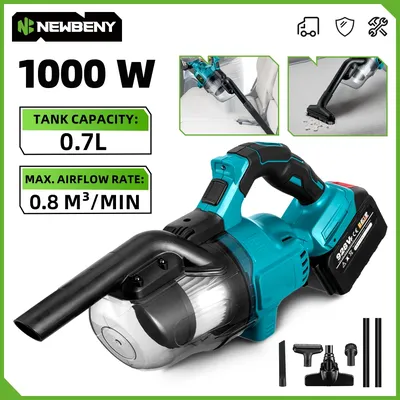 NEWBENY Elektrischer Staubsauger, effizient, kabellos, für den Innenbereich, Haushaltsreinigungswerkzeuge für Makita 18–21 V Batterie-Pin Image