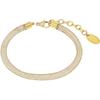 Armband S.OLIVER "2038856, 2038857", gold (gelbgoldfarben, weiß, weiß), Armbänder, Damen, Edelstahl, mit Zirkonia (synth.)
