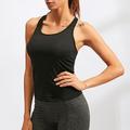 Per donna Girocollo Top yoga Canotta Canotta elasticizzata Supporto leggero Autunno Sportivo Tinta unica Nero Bianco Yoga Fitness Allenamento in palestra Gilet / Gilet Canotte Superiore Senza maniche