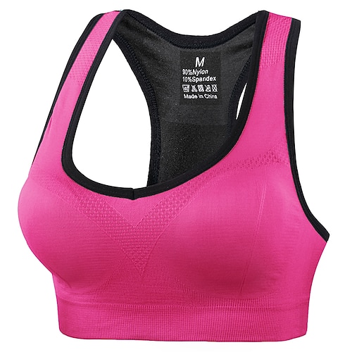 Per donna Reggiseno Reggiseno sportivo Top Yoga Spallina Confortevole La libertà Traspirante Gli sport Tinta unica Reggiseni sportivi Top reggiseno Per Allenamento in Palestra Corsa Fitness Taglia