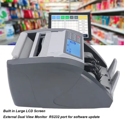 Money Counting Machine LCD Display Banknote Currency Counter with UV MG IR MT DD Counterfeit