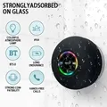 Mini audio Bluetooth portatile IPX4 luci a LED impermeabili bagno esterno grande ventosa può essere assortito altoparlante da parete