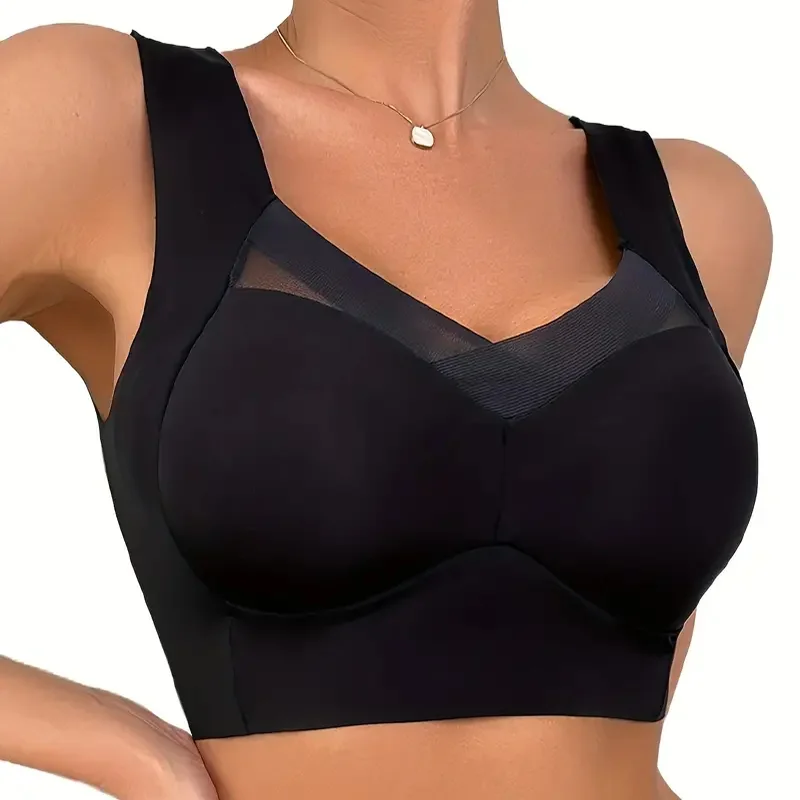 Femmes sans couture soutiens-gorge sport grande taille Sexy soutiens-gorge Patchwork dentelle Push Up sous-vêtements avec coussin de poitrine sous-vêtements Yoga femmes sous-vêtements