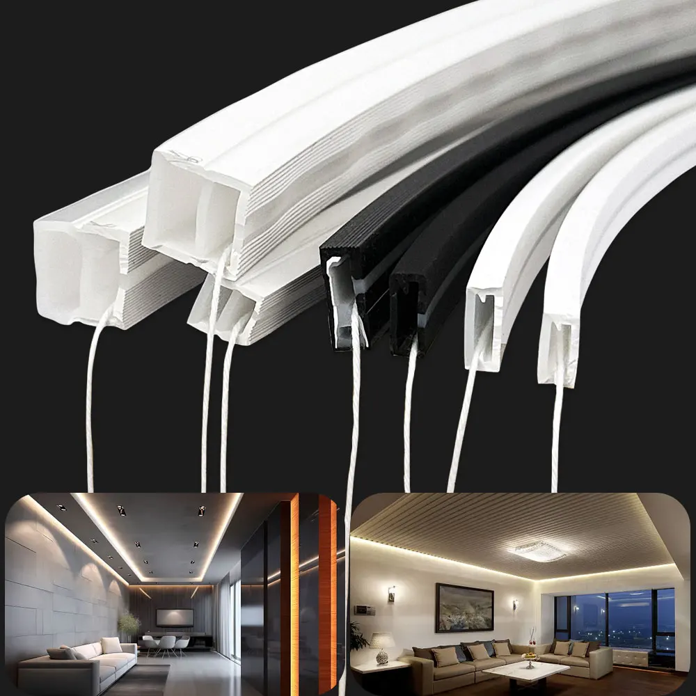 IP67 Wasserdichte Led Neon Silikon Flexible Abdeckung Rohr Geeignet Für WS2812B WS2811 5050 RGB 5mm 8mm 10mm 12mm PCB Licht Streifen Image