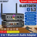 Trasmettitore audio RGB Bluetooth 5.3 Ricevitore DAC Conversione digitale-analogica DSP 6.5MM Microfono Karaoke Adattatore wireless Hifi