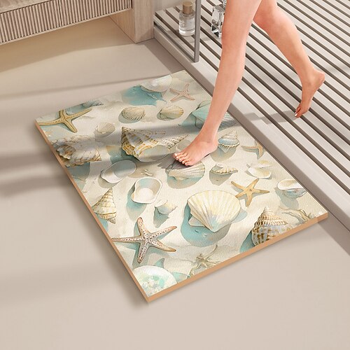 Bad Badvorleger Neuheit Saugfähiger Badezimmerteppich Polyester Rutschfest Image