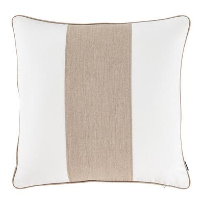 Colorblock Sunbrella Outdoor Pillow Cover - Fawn/White, 20