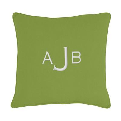 Monogrammed Outdoor Throw Pillow - Canvas Fawn Sunbrella, 16