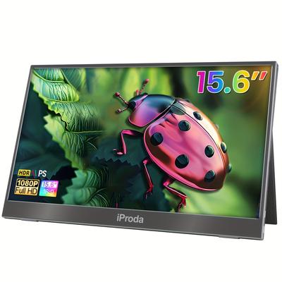 "TEMU 15.6"" Portable Monitor, 1920*1080p Ips Gaming Monitor, Suitable For Laptops, Ps4/5, Pc, Etc. As Extended Screen"