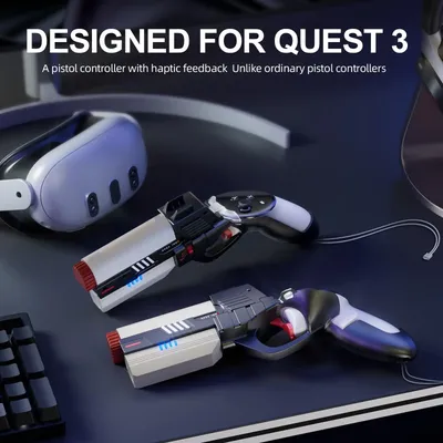 VR Gun Stock Grip Cover für Quest 3S Elektrischer Pistolengriffschutz für Oculus Quest 3S/Quest 3 Image