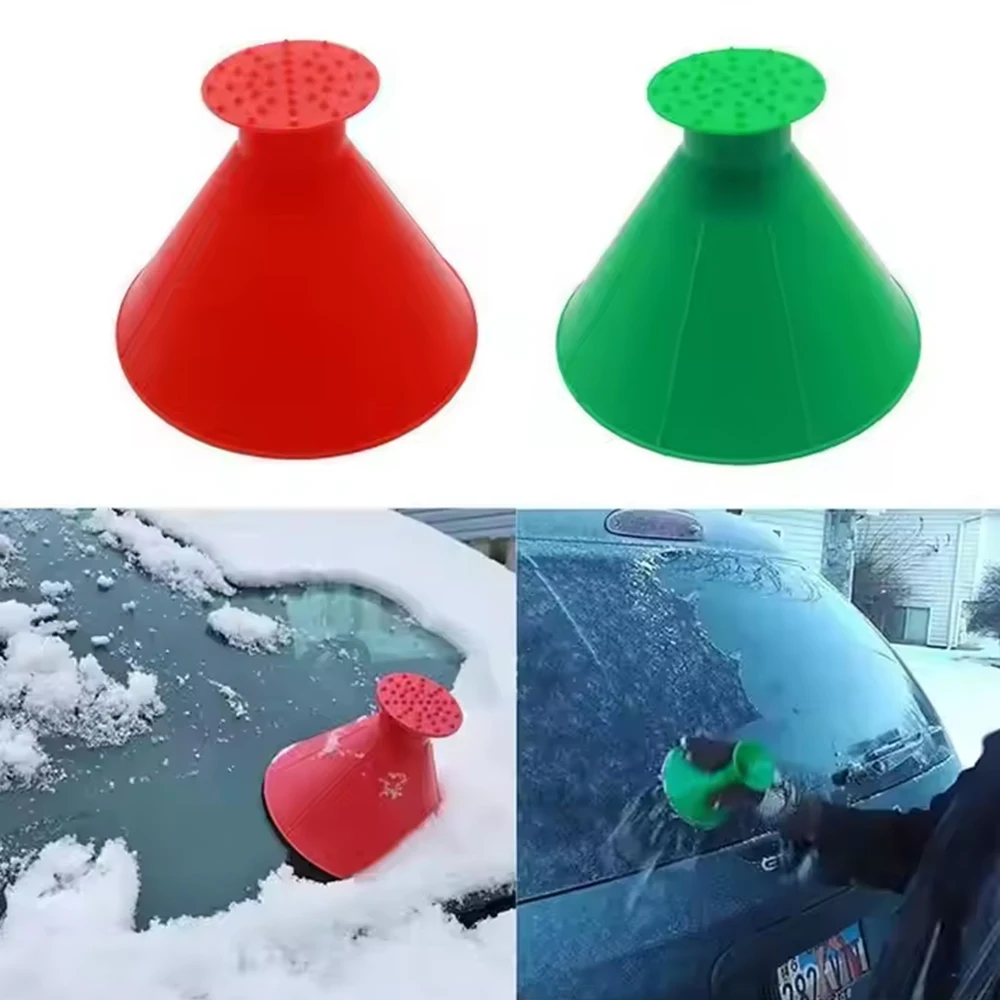 1 stück Reinigung Werkzeug Windschutzscheibe Schnee Entfernen Schaufel Schwarz Rot Blau Grün Auto Eis Kratzen Trichter Winter Windows Glas sauber Werkzeug Image