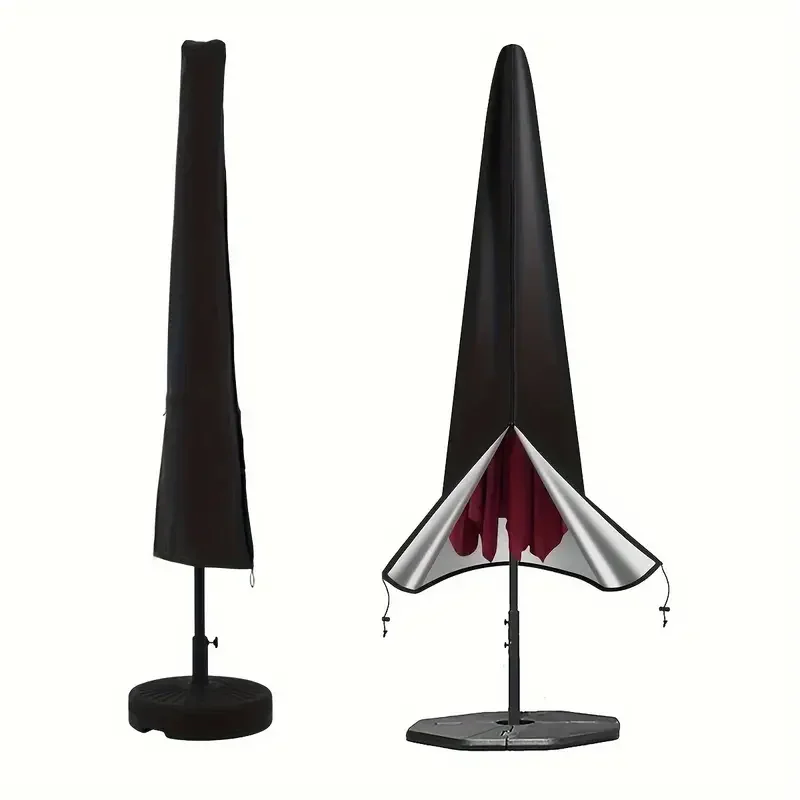 Wasserdichte Sonnenschirm abdeckung-Reiß verschluss, passend für 6 Fuß bis 9 Fuß Garten-Sonnenschirme, schützende Sonnenschirm abdeckung für den Außenbereich Image