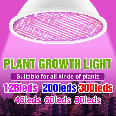 E27/E26 220V LED Grow Light Bulb Full Spectrum Plant Lamp Indoor Hydroponics Flower Vegetable Cultivation Growing Spotlight 110V