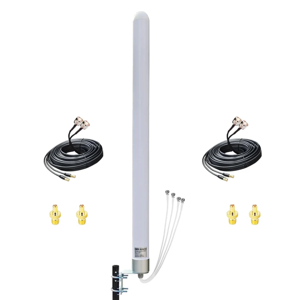 Omnidirektionale MIMO 4x4 Antenne 5G WiFi Outdoor 4G LTE Antennen für T-Mobile N71 Mobile Hotspots Router Gateways, 600-6000MHz