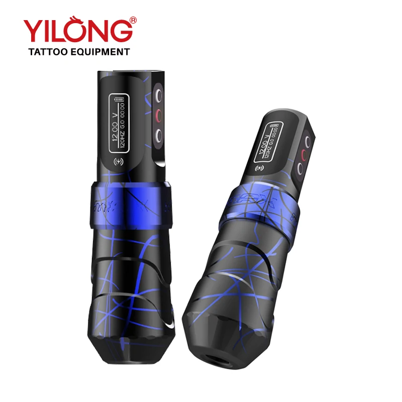 Yilong Max Professionelle Kabellose Stift-Tätowiermaschine Permanent Make-up Maschine Hub 3,5/3,8mm Mit Zwei Hochleistungs-Akkus Image
