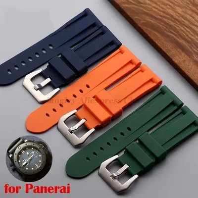 Silikon-Uhrenarmband für Panerai-Armband, Gummiarmband, 20 mm, 22 mm, 24 mm, 26 mm, Herren- und Image
