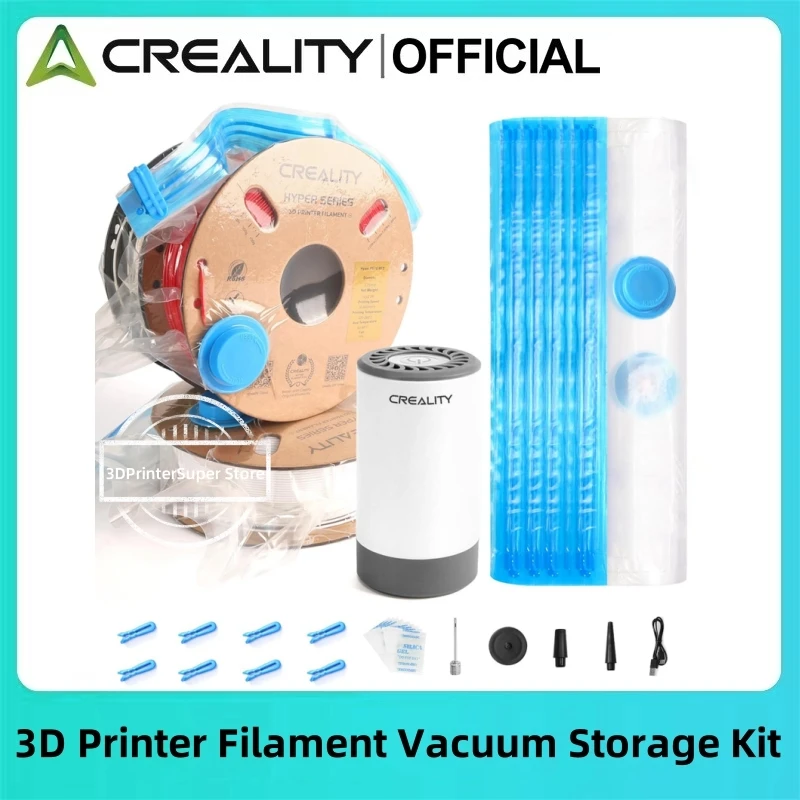 Creality 3D-Drucker-Filament-Vakuum-Aufbewahrungsset, Filament-Trocken-Set, Aufbewahrungsbeutel und elektrische Vakuumpumpe für 3D-Drucker-Filamente Image