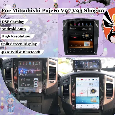 AI voice control Screen Android13 Radio Receiver For Mitsubishi Pajero V97 V93 Shogun Montero