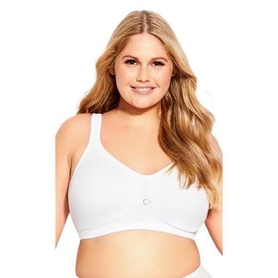 Plus Size Women's Soft Caress Bra by Avenue Body in White (Size 48 G)