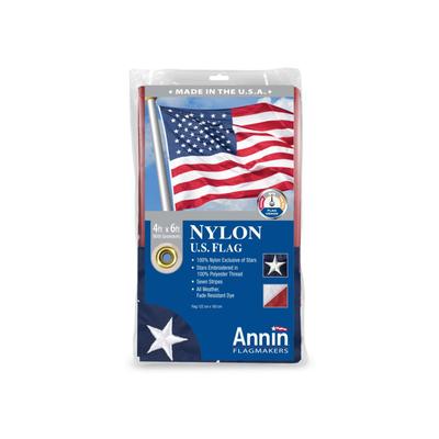 Annin Flags US Nylon Flag Red/White/Blue 4ft x 6ft 002215R