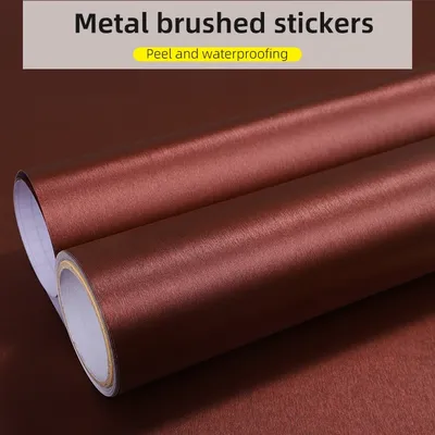 1 Rolle Nachahmung Metall Kühlschrank Aufkleber, Roségold gebürstet, Kühlschrank, Haushalts gerät Image