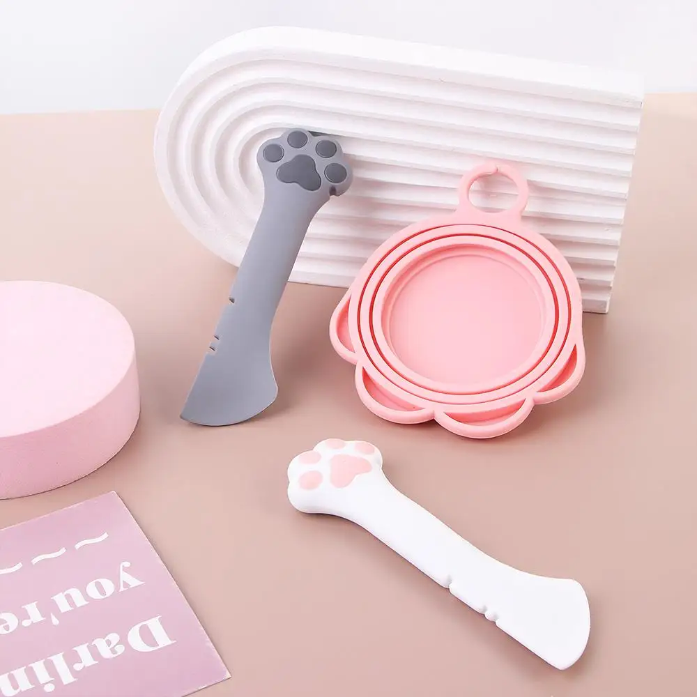 Ensemble de cuillères multifonctions pour aliments pour animaux de compagnie, ouvre-boîte pour animaux de compagnie, cuillère pour aliments secs et humides, fournitures pour chats, cuillère