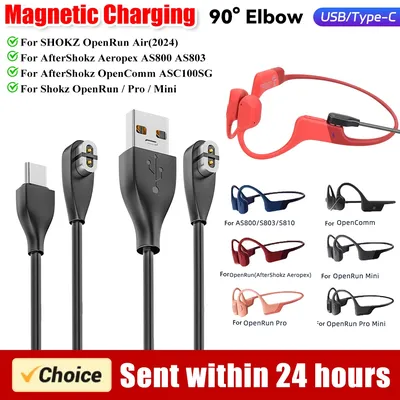 Magnetisches Ladekabel USB/Typ-C-Ladekabel für Aftershokz Aeropex AS800 für Shokz OpenRun Pro/OpenRun/OpenRun Mini/OpenComm Image