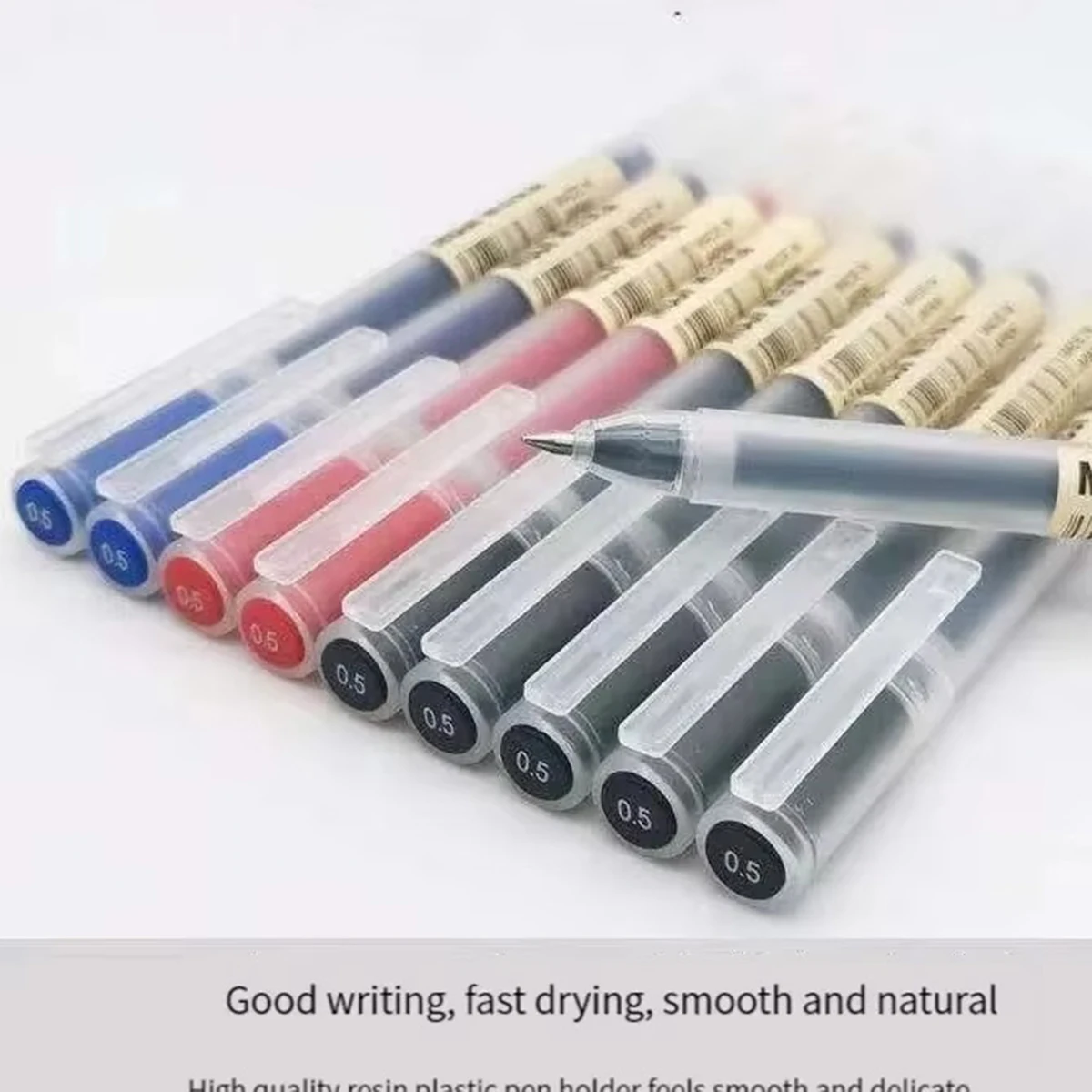 3-6Pcs Kawaii Gel Stift Schwarz/Rot/Blau 0,5mm Tinte MUJIs Gel Stift Büro schule Kugelschreiber Schreiben Schreibwaren Image