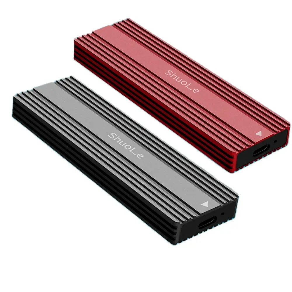 Festplatten gehäuse m.2 nvme Typ-C Vollaluminium-Festkörper-Festplatten gehäuse Hochgeschwindigkeits-10-Gbit/s-Transport Image
